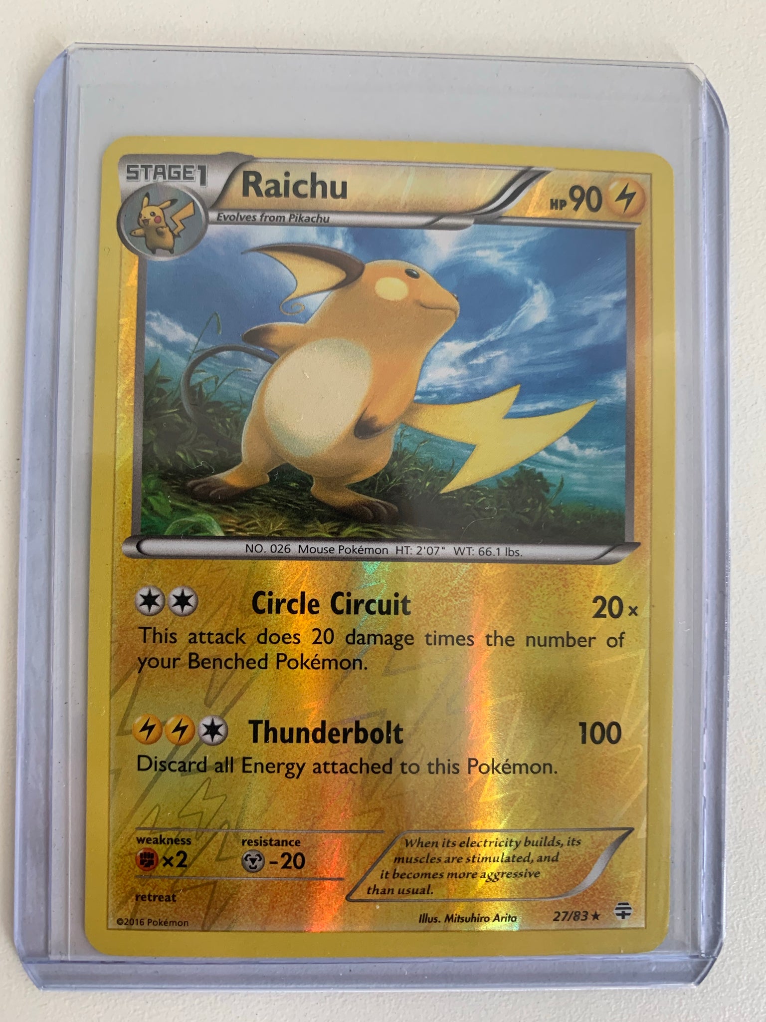 2016 POKEMON XY GENERATIONS RAICHU RARE REVERSE HOLO - 27/83 Mint Sports Cards & Collectibles 2016 POKEMON XY GENERATIONS RAICHU RARE REVERSE HOLO - 27/83 Mint Sports Cards & Collectibles