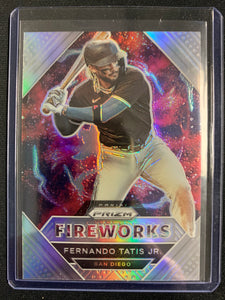 2021 PANINI PRIZM BASEBALL #FW2 SAN DIEGO PADRES - FERNANDO TATIS JR SILVER PRIZM FIREWORKS INSERT CARD