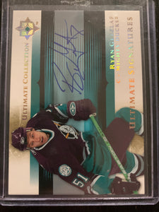 2005-06 ULTIMATE COLLECTION HOCKEY #US-RG ANAHEIM DUCKS - RYAN GETZLAF ULTIMATE SIGNATURES AUTO CARD RAW