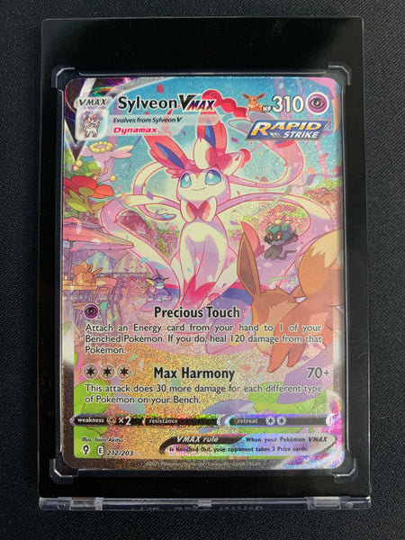 POKEMON SW&SH EVOLVING SKIES SYLVEON VMAX ALTERNATE ART SECRET 212/203 - PACK FRESH!