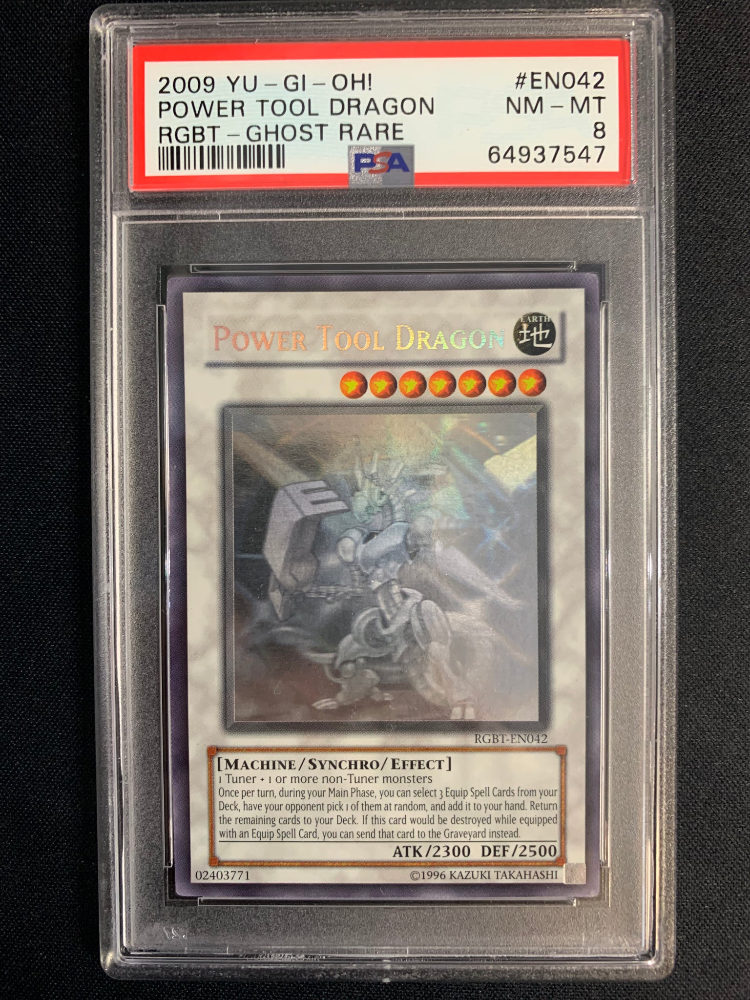 2009 YU-GI-OH POWER TOOL DRAGON GHOST RARE #EN042 GRADED PSA 8 NM-MT