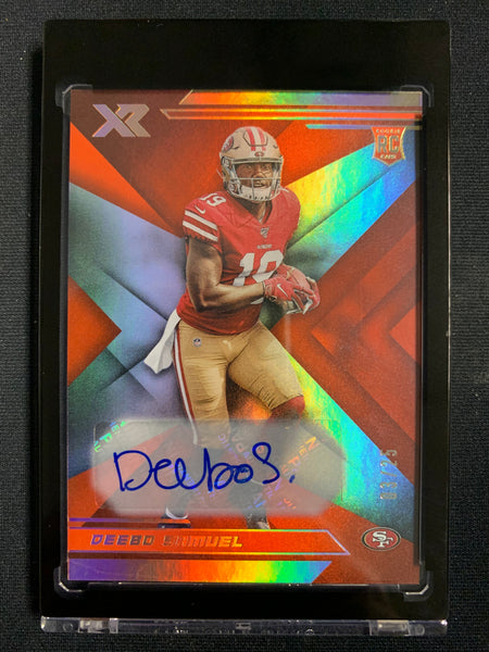2019 PANINI XR FOOTBALL #113 SAN FRANCISCO 49ERS - DEEBO SAMUEL ROOKIE AUTOGRAPH NUMBERED 03/25