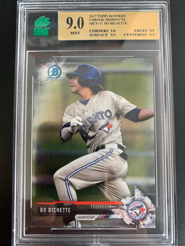 2017 BOWMAN CHROME BASEBALL #BCP142 TORONTO BLUE JAYS - BO BICHETTE CHROME PROSPECTS CARD GRADED MNT 9.0 MINT