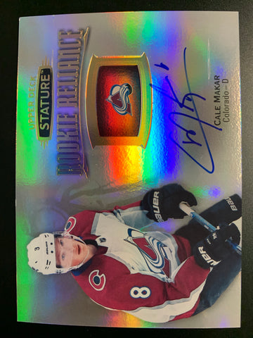 2019-20 UPPER DECK STATURE HOCKEY #RR-12 COLORADO AVALANCHE - CALE MAKAR ROOKIE RELIANCE ON CARD AUTO ROOKIE CARD