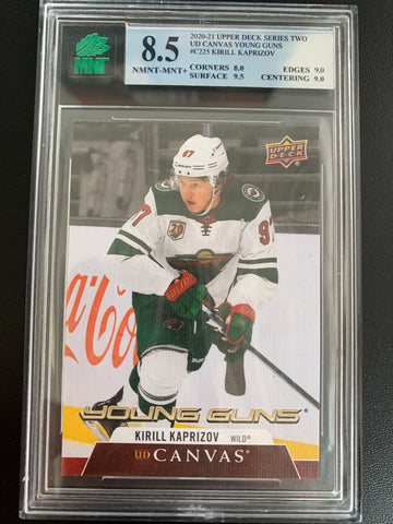 2020-21 UPPER DECK HOCKEY #C225 MINNESOTA WILD - KIRILL KAPRIZOV YOUNG GUNS CANVAS ROOKIE GRADED MNT 8.5 NMNT-MINT+