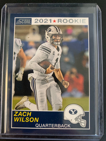 2021 PANINI CHRONICLES DRAFT PICKS FOOTBALL #61 NEW YORK JETS - ZACH WILSON SCORE ROOKIE CARD