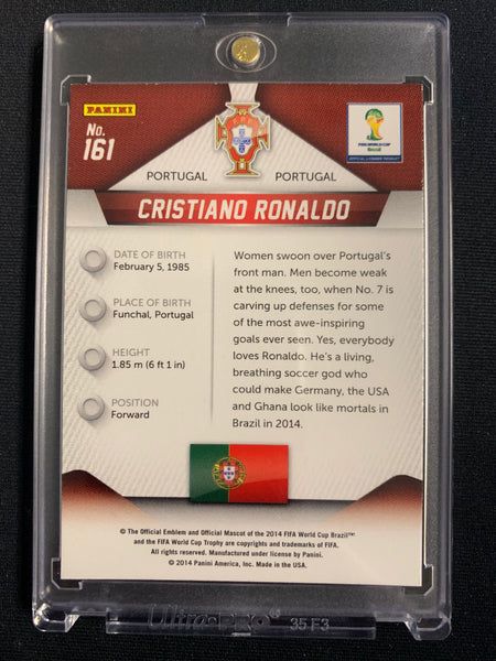 2014 FIFA WORLD CUP PANINI PRIZM SOCCER #161 CRISTIANO RONALDO PRIZM BASE