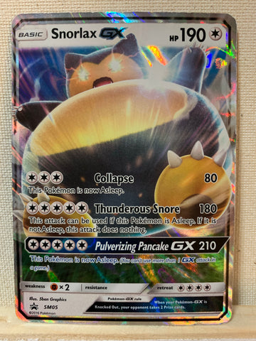 POKEMON SNORLAX GX BLACK STAR PROMO HOLO FOIL CARD SM05