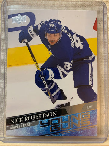 2020-21 UPPER DECK HOCKEY #237 TORONTO MAPLE LEAFS - NICK ROBERTSON YOUNG GUNS ROOKIE CARD RAW