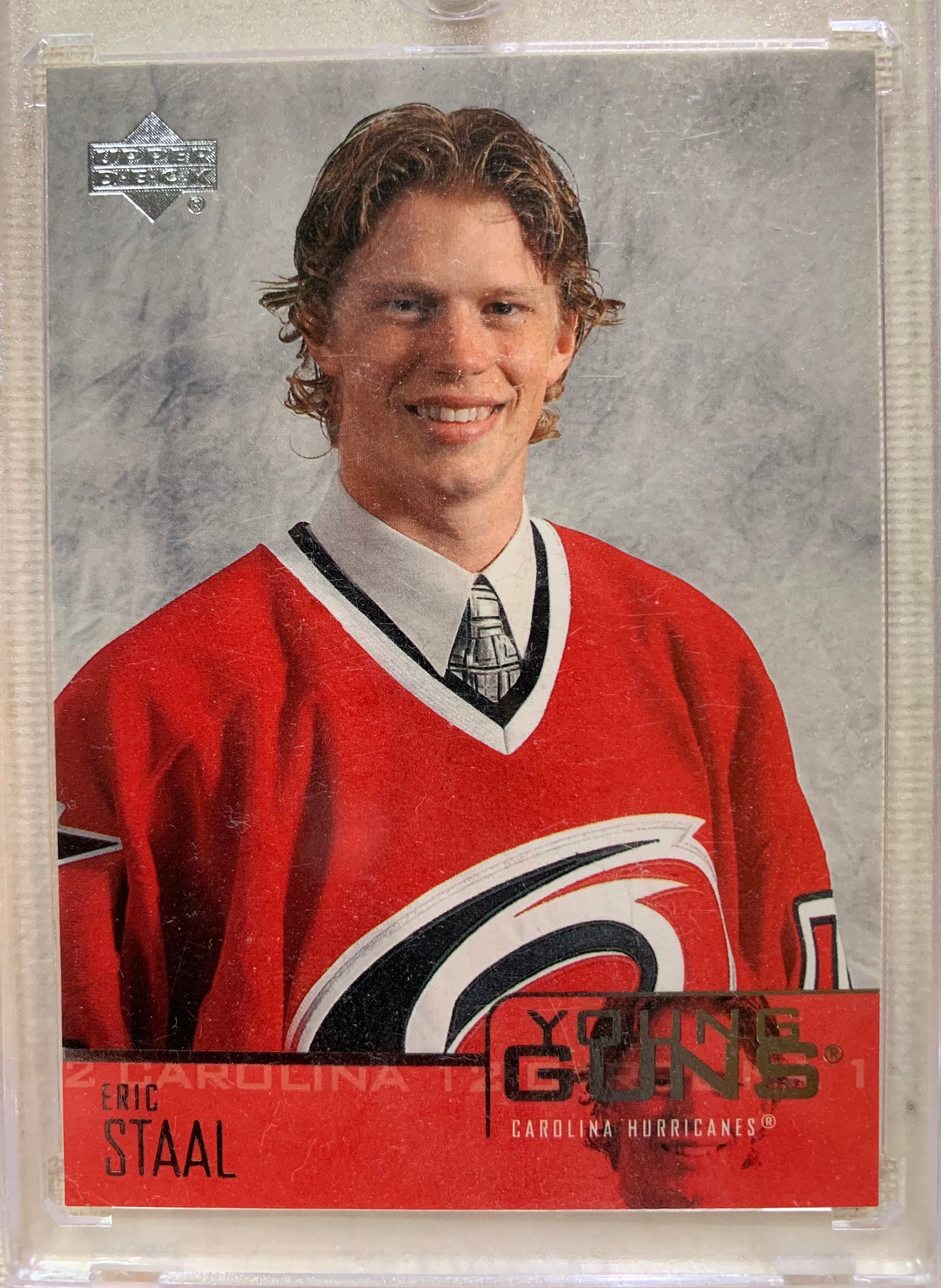 2003-04 UPPER DECK HOCKEY #206 CAROLINA HURRICANES - ERIC STAAL YOUNG GUNS ROOKIE CARD RAW