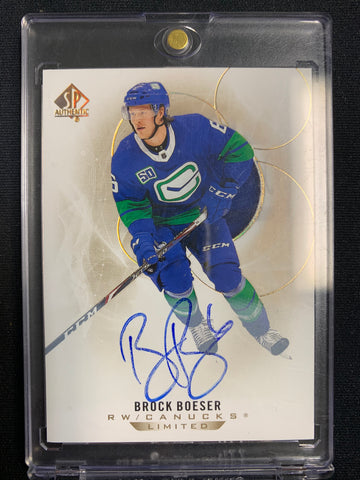 2020-21 UD SP AUTHENTIC HOCKEY #16 VANCOUVER CANUCKS - BROCK BOESER AUTOGRAPH GOLD LIMITED PARALLEL