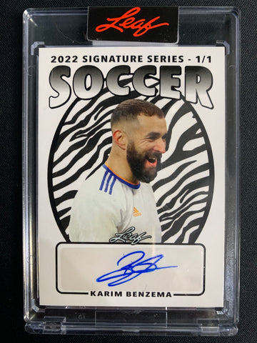 2021 LEAF SIGNATURE SERIES SOCCER #SS-KB1 FRANCE - KARIM BENZEMA SIGNATURE SERIES 1/1