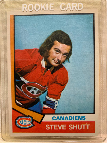 1974-75 O-PEE-CHEE HOCKEY #316 MONTREAL CANADIENS - STEVE SHUTT ROOKIE CARD RAW