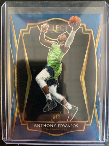 2020-2021 PANINI SELECT NBA BASKETBALL #169 MINNESOTA TIMERWOLVES - ANTHONY EDWARDS PREMIER LEVEL ROOKIE CARD