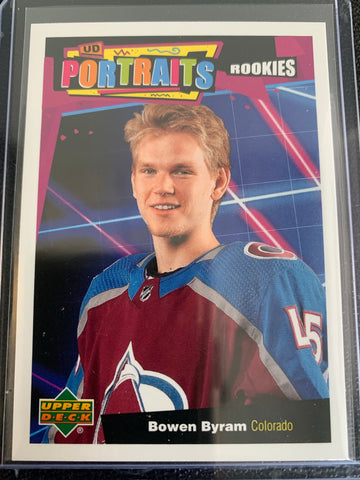 2020-21 UPPER DECK HOCKEY #P-82 COLORADO AVALANCHE - BOWEN BYRAM ROOKIE PORTRAITS