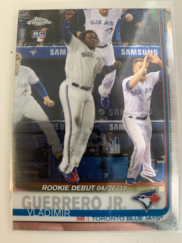 2019 TOPPS CHROME BASEBALL #58 TORONTO BLUE JAYS - VLADIMIR GUERRERO ROOKIE CARD