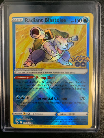 POKEMON GO RADIANT BLASTOISE - 018/078 - PACK FRESH CONDITION