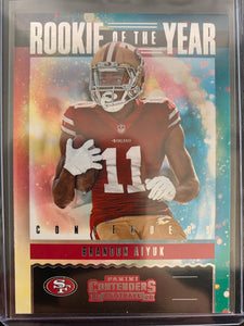 2020 PANINI CONTENDERS FOOTBALL #RY-BA SAN FRANCISCO 49ERS - BRANDON AIYUK ROOKIE OF THE YEAR INSERT CARD