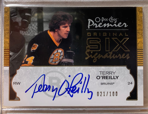 2007-08 O-PEE-CHEE PREMIER HOCKEY #06-TO BOSTON BRUINS - TERRY O'REILLY ORIGINAL SIX AUTO CARD RAW