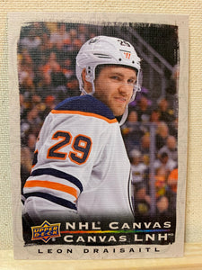 2020-21 TIM HORTONS HOCKEY #C-3 EDMONTON OILERS - NHL CANVAS LEON DRAISAITL CARD RAW