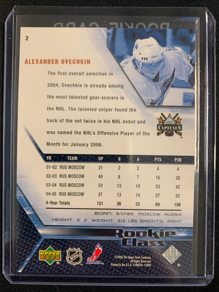 2005-06 UPPER DECK ROOKIE CLASS HOCKEY #2 WASHINGTON CAPITALS - ALEXANDER OVECHKIN ROOKIE CLASS ROOKIE CARD