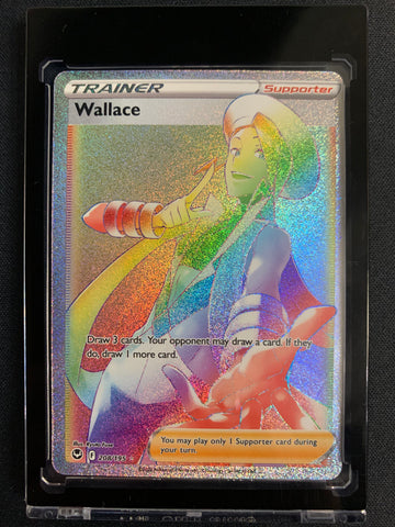 POKEMON SW&SH SILVER TEMPEST TRAINER WALLACE RAINBOW SECRET RARE - 208/195