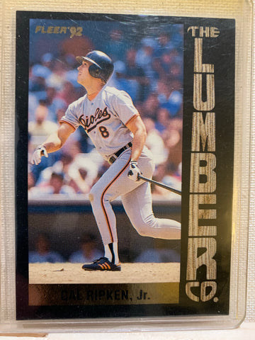 1992-93 FLEER BASEBALL #7 OF 9 - CAL RIPKEN JR FLEER THE LUMBER CO. CARD RAW