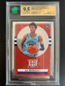 2019-20 PANINI CHRONICLES BASKETBALL #550 MEMPHIS GRIZZLIES - JA MORANT HOMETOWN HEROES ROOKIE CARD GRADED MNT 9.5 GEM MINT