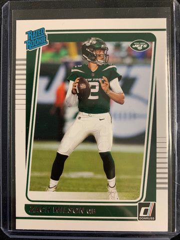 2021 PANINI DONRUSS FOOTBALL #252 NEW YORK JETS - ZACH WILSON RATED ROOKIE