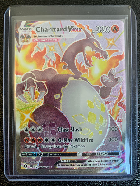 POKEMON SWSH SHINING FATES VMAX FULL ART SECRET RARE CHARIZARD SV107/SV122
