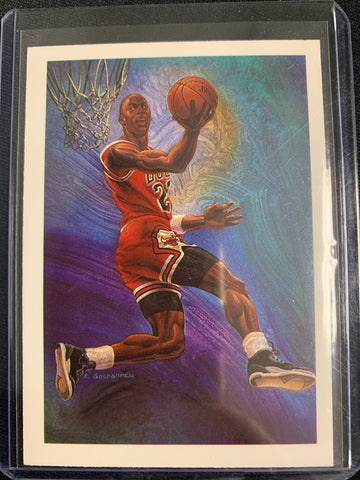 1990 NBA HOOPS BASKETBALL #358 CHICAGO BULLS - MICHAEL JORDAN BULLS CHECKLIST CARD