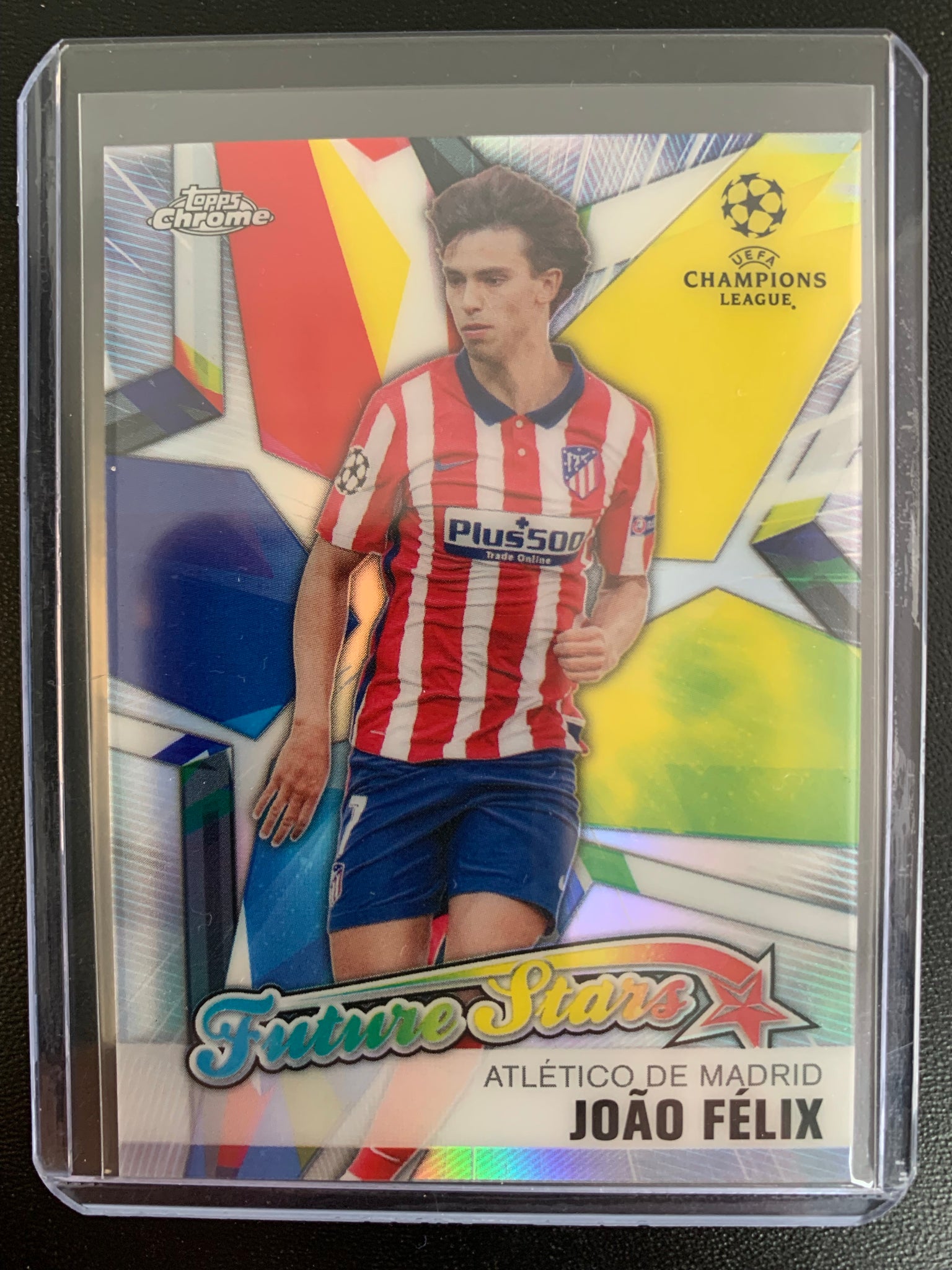 2021 TOPPS CHROME UEFA CHAMPIONS LEAGUE SOCCER #FS-JF ATLETICO DE MADRID - JOAO FELIX FUTURE STARS INSERT CARD