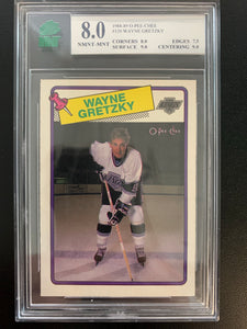 1988-89 O-PEE-CHEE HOCKEY #120 LOS ANGELES KINGS - WAYNE GRETZKY GRADED MNT 8.0 NMNT-MINT+