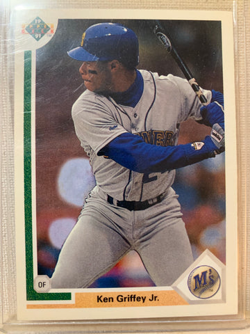 1991-92 UPPER DECK BASEBALL #555 - KEN GRIFFEY JR CARD RAW