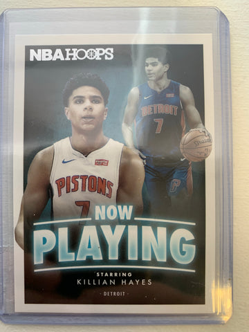 2021 PANINI HOOPS BASKETBALL #SS-13 DETROIT PISTONS - NOW PLAYING KILLIAN HAYES CARD