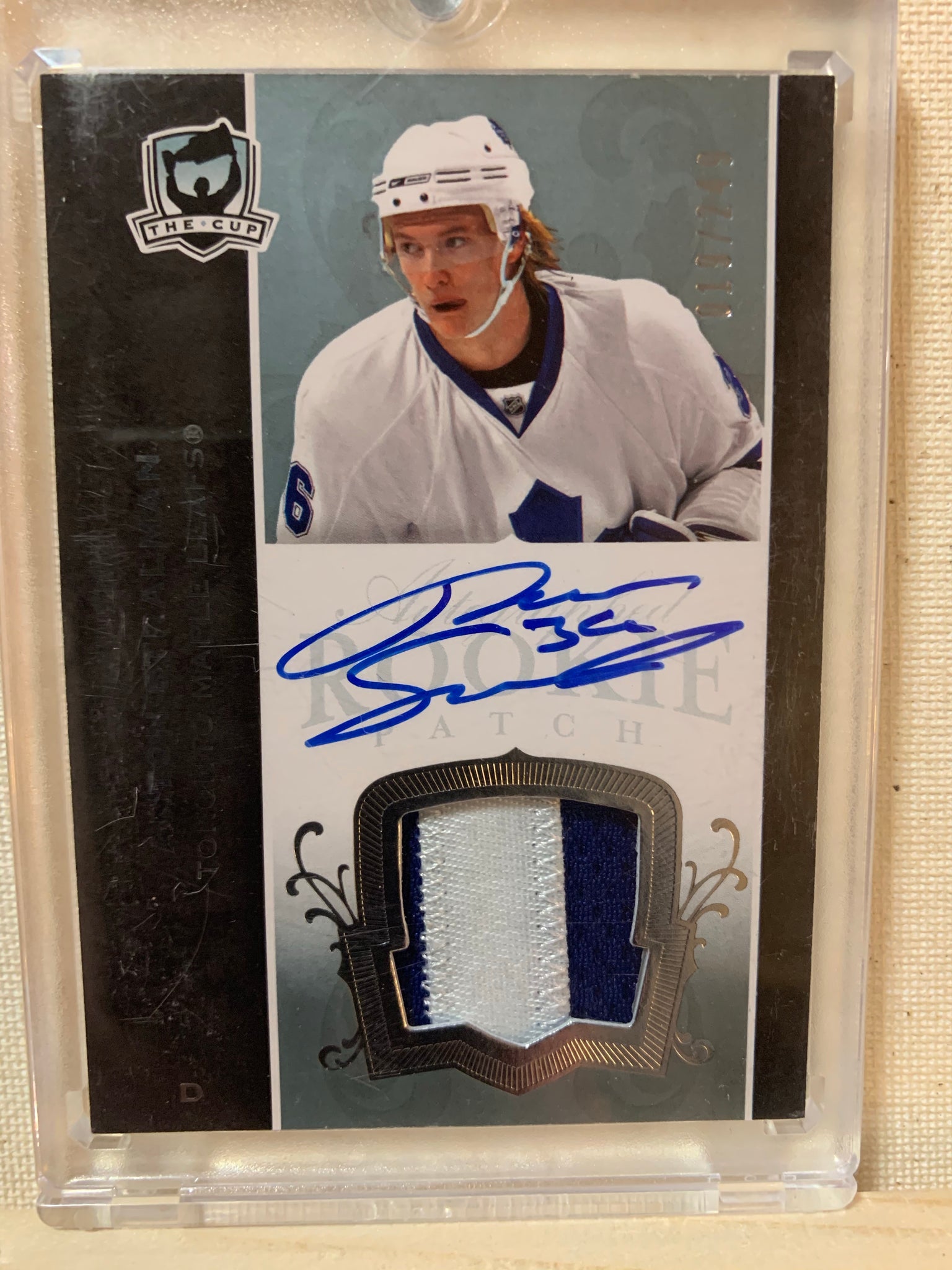 2007-08 THE CUP HOCKEY #145 TORONTO MAPLE LEAFS - ANTON STRALMAN THE CUP AUTOGRAPHED JERSEY ROOKIE CARD RAW