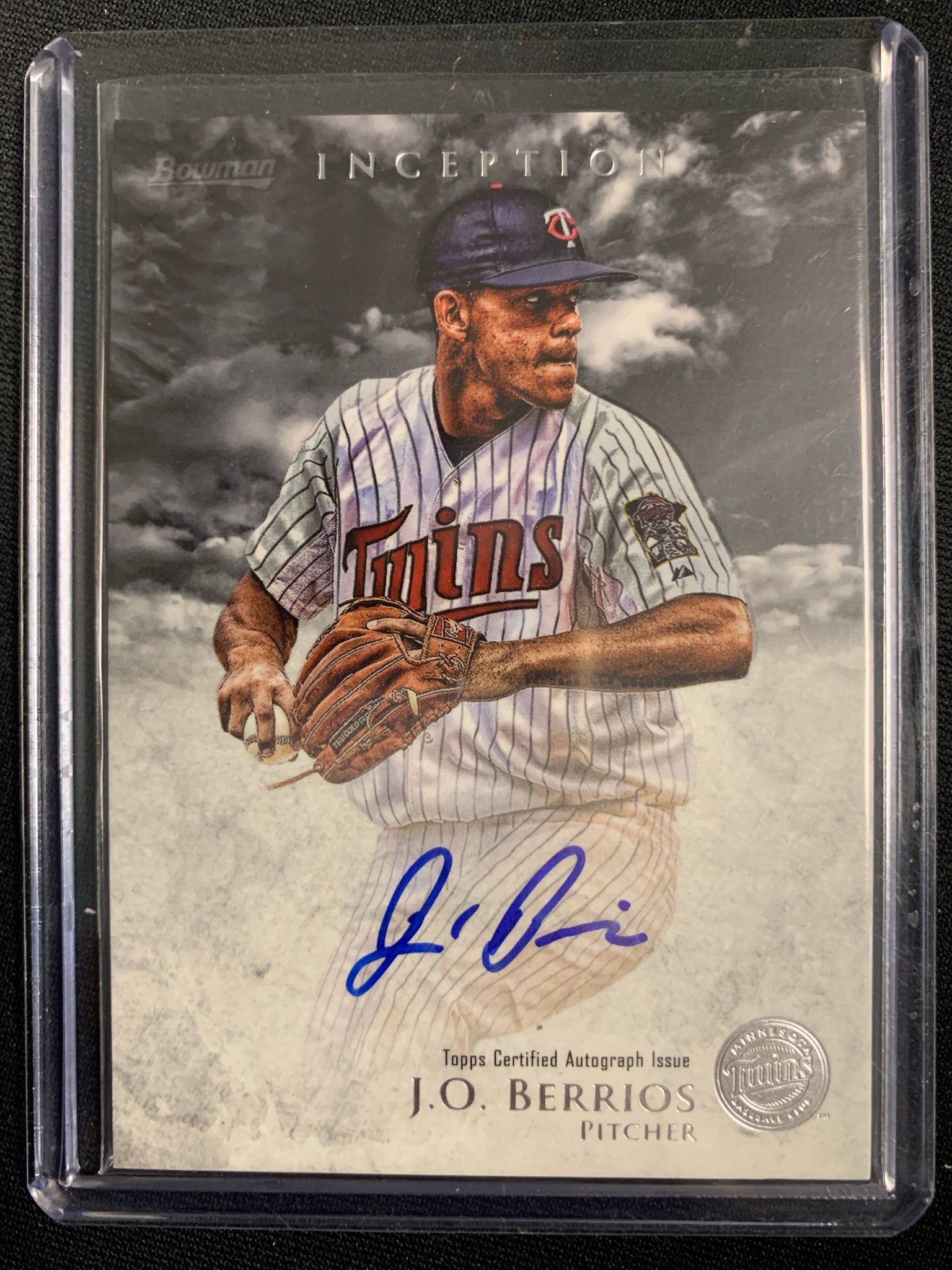 2013 TOPPS INCEPTION BASEBALL #PA-JB MINNESOTA TWINS - JOSE BERRIOS TOPPS CERTIFIED AUTO ISSUE ON CARD AUTO
