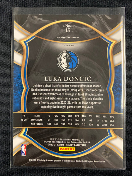 2020-2021 PANINI SELECT NBA BASKETBALL DALLAS MAVERICKS - LUKA DONCIC -  3 CARD LOT