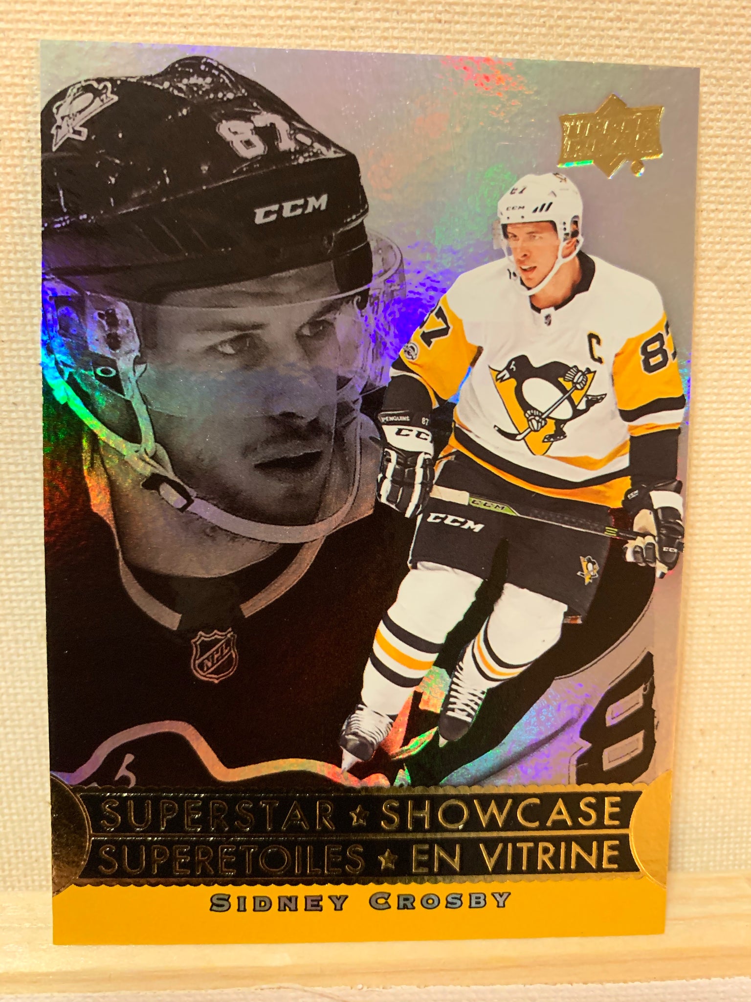 2018-19 TIM HORTONS HOCKEY #SS-8 PITTSBURGH PENGUINS - SUPERSTAR SHOWCASE SIDNEY CROSBY CARD RAW