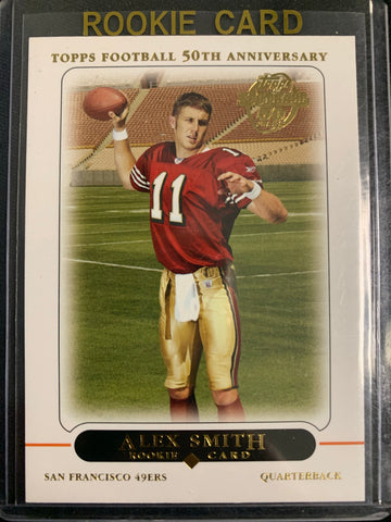 2005 TOPPS 50TH ANNIVERSARY NFL FOOTBALL #435 SAN FRANCISCO 49ERS - ALEX SMITH ROOKIE CARD - MINT