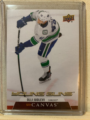 2020-21 UPPER DECK HOCKEY #C109 VANCOUVER CANUCKS - OLLI JUOLEVI YOUNG GUNS CANVAS ROOKIE CARD