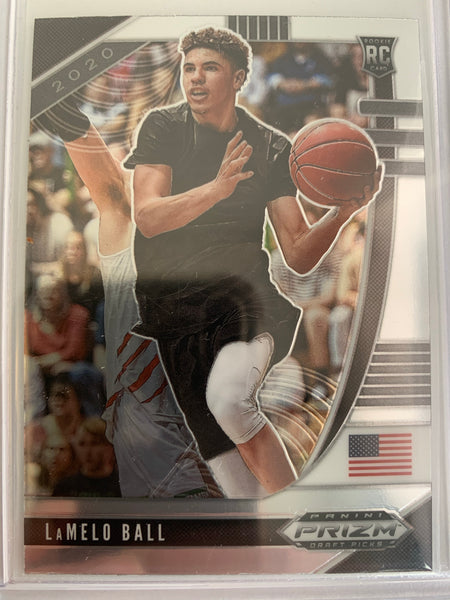 2020 PANINI PRIZM DRAFT PICKS BASKETBALL #3 CHARLOTTE HORNETS - LAMELO BALL PRIZM BASE ROOKIE CARD