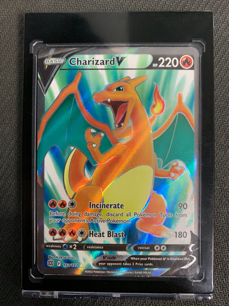 2022 POKEMON SW & SH BRILLIANT STARS CHARIZARD V FULL ART RARE HOLO 153/172 - MINT