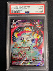 2022 POKEMON LOST ORIGIN FULL ART TRAINER ORBEETLE VMAX #TG13 - GRADED PSA 9 MINT