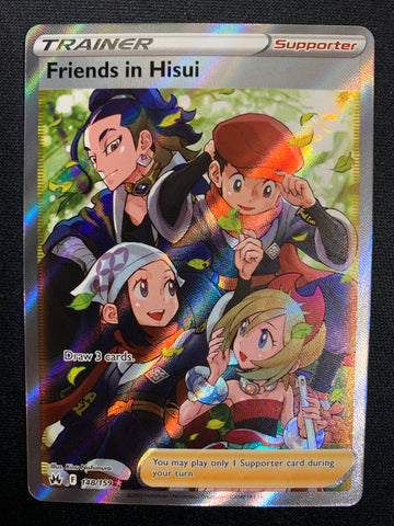 2023 POKEMON SWSH CROWN ZENITH FULL ART TRAINER RARE FRIENDS IN HISUI #148 - PACK FRESH!