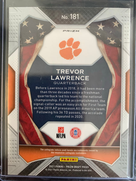 2021 PANINI PRIZM DRAFT PICKS FOOTBALL #181 JACKSONVILLE JAGUARS - TREVOR LAWRENCE PINK PRIZM ALL-AMERICANS ROOKIE CARD