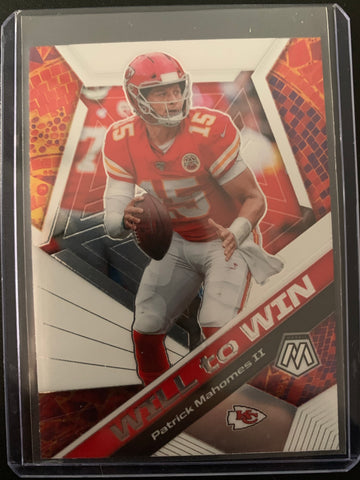 2020 PANINI MOSAIC FOOTBALL #WW1 KANSAS CITY CHIEFS - PATRICK MAHOMES WILL TO WIN INSERT CARD