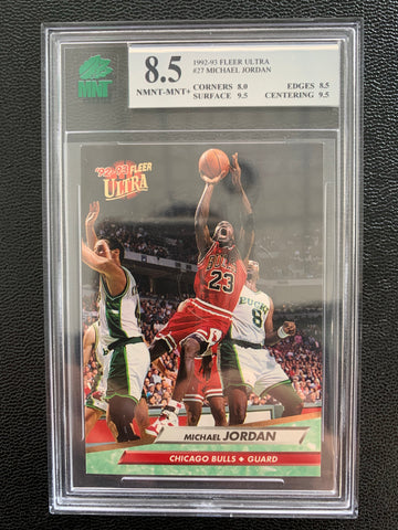 1992-93 FLEER ULTRA BASKETBALL #27 - MICHAEL JORDAN GRADED MNT 8.5 NMNT-MNT+