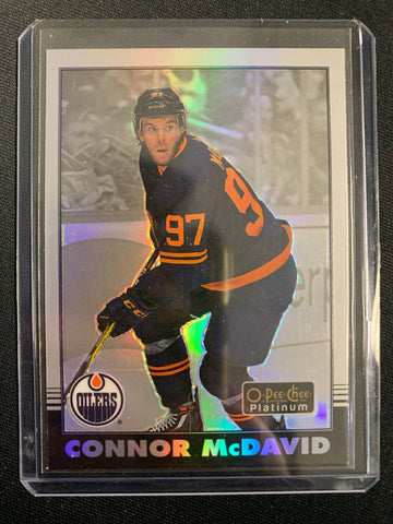 2020-21 UD O-PEE-CHEE PLATINUM HOCKEY #R-1 EDMONTON OILERS - CONNOR MCDAVID RETRO RAINBOW