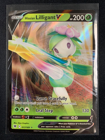 POKEMON SW&SH ASTRAL RADIANCE -  HISUIAN LILLIGANT V ULTRA RARE 017/189 - BRAND NEW!